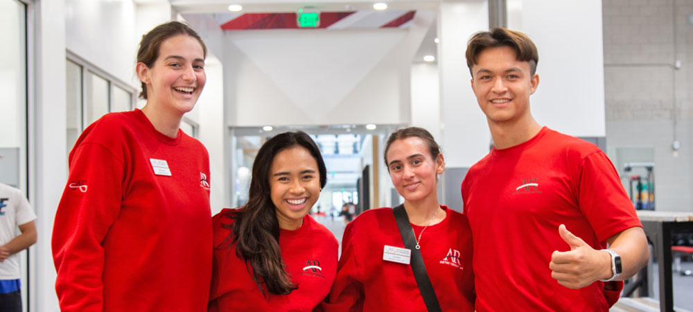 Four ARC student staff smiling