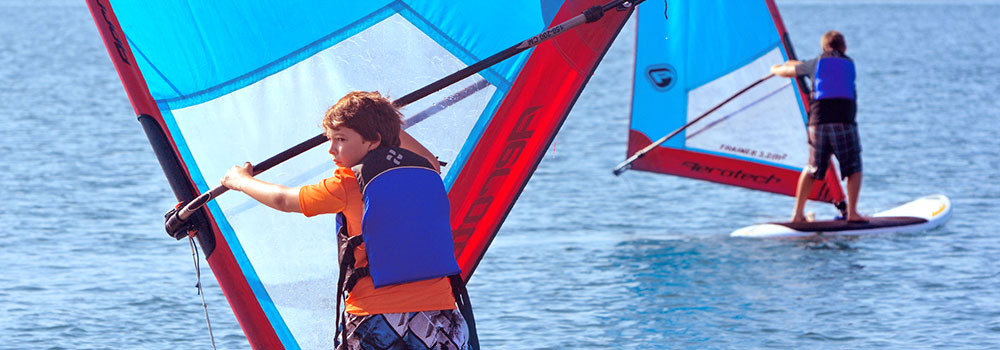 Boys sailing at the The Watersports Camp
