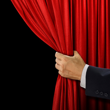 Curtain being pulled