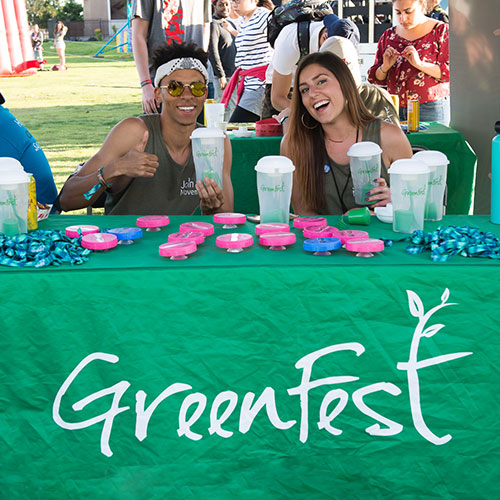 GreenFest tabling at Farmer's Market