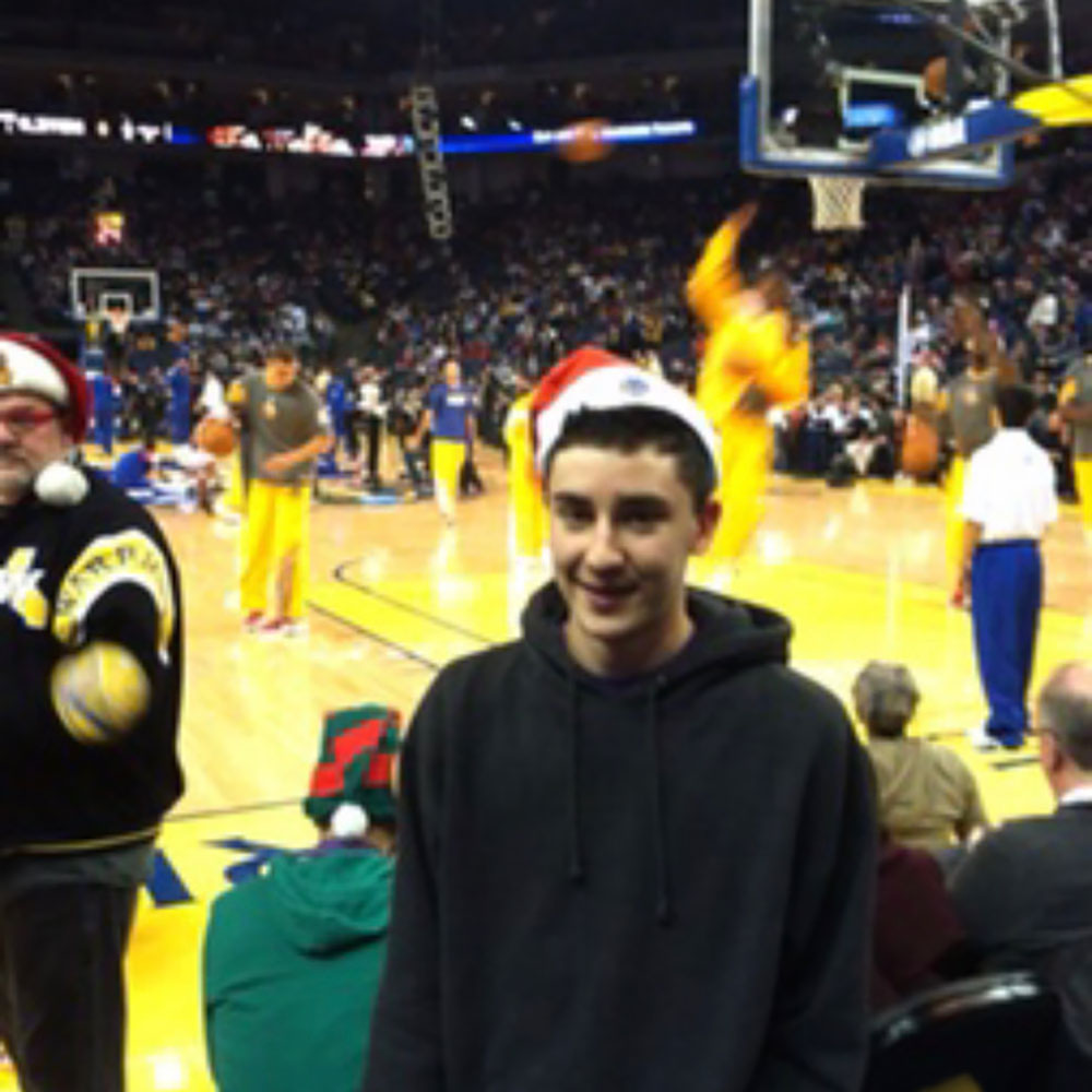 Matthew at a basketball game