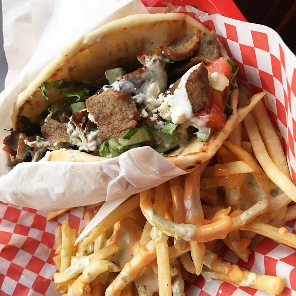 Gyro with fries