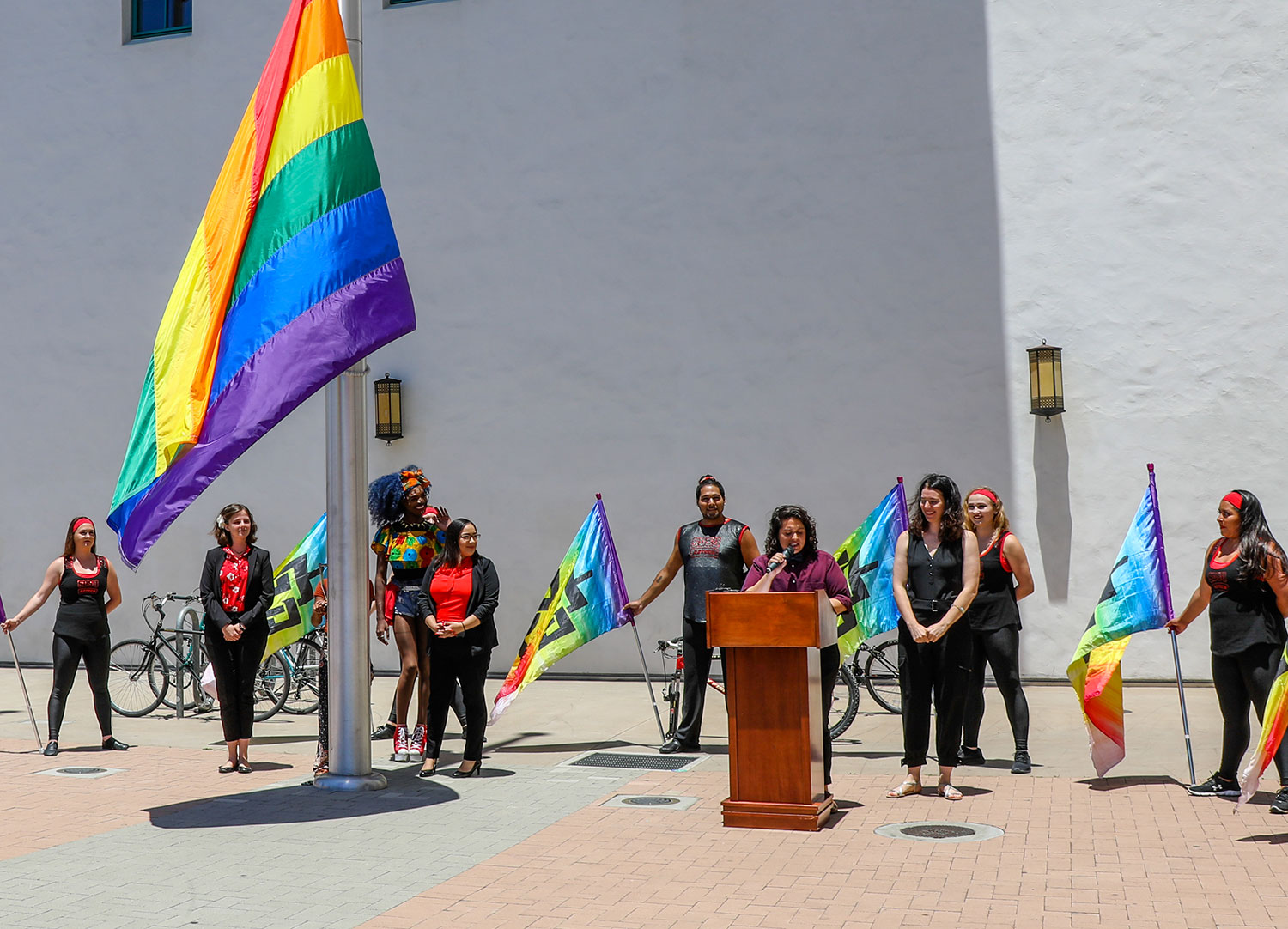 SDSU pride flag raising ceremony?2024-04-24