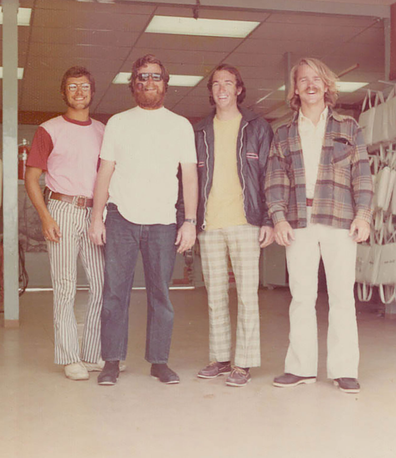 Group of people at the MBAC: From left to right: Bruce Keller, Jim Gri?2024-04-24