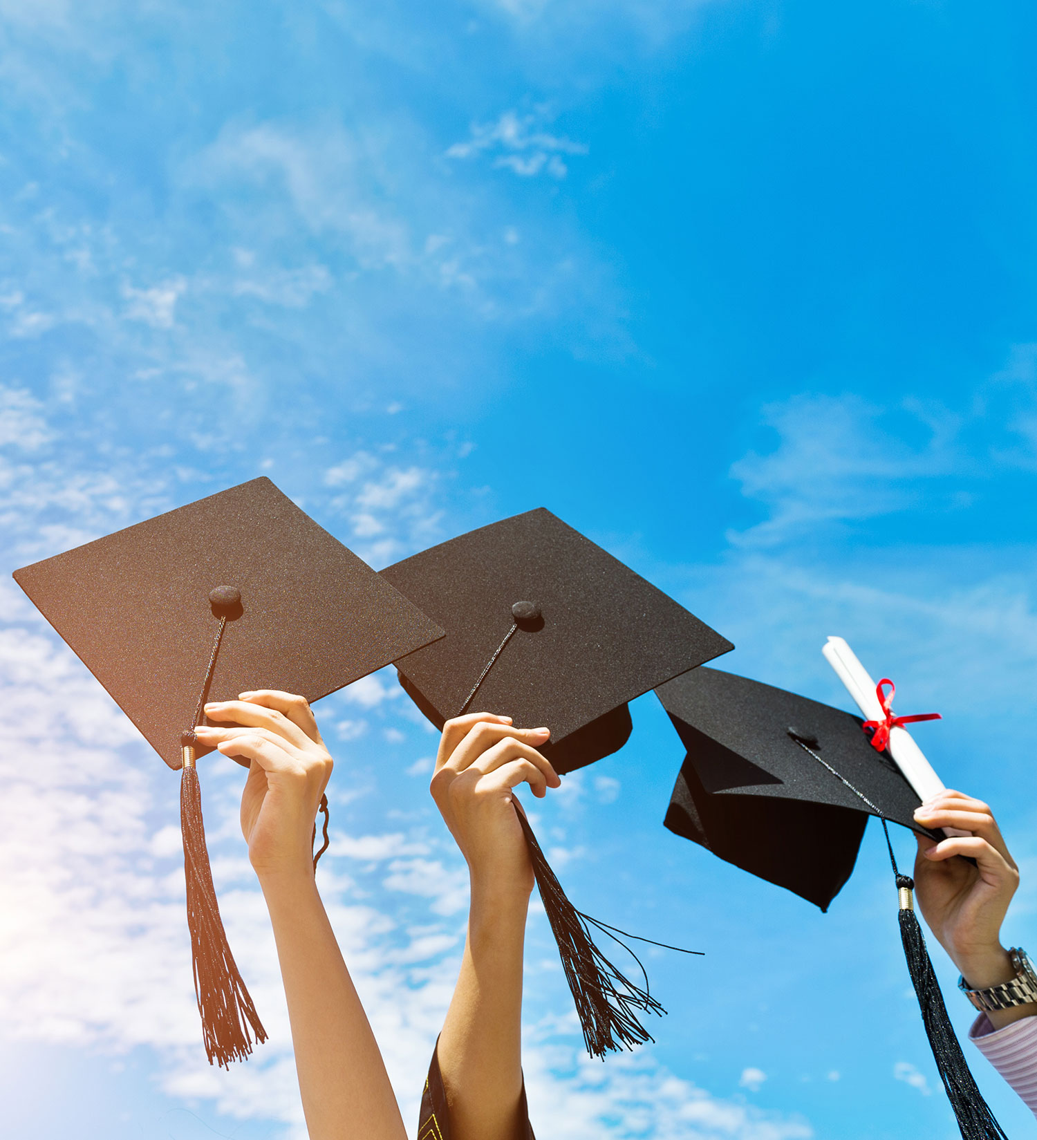 Student throwing mortarboards in the air?2024-04-24