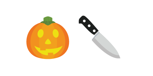 Emojis representing Pumpkin Carving