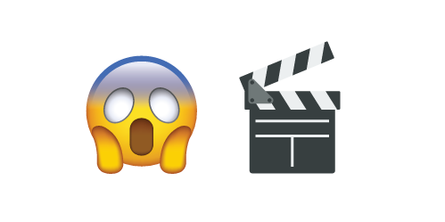 Emojis representing Scary Movie