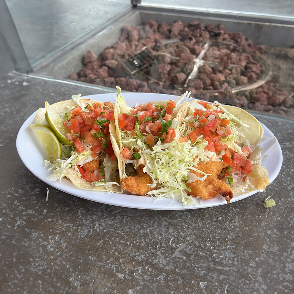 Fish Tacos from El Pueblo.