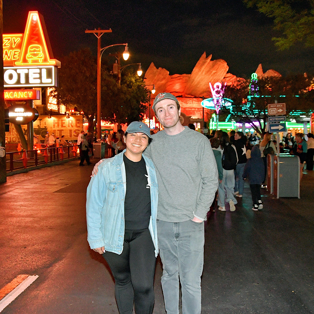Jeanie and her boyfriend enjoying Disneyland California Adventure.