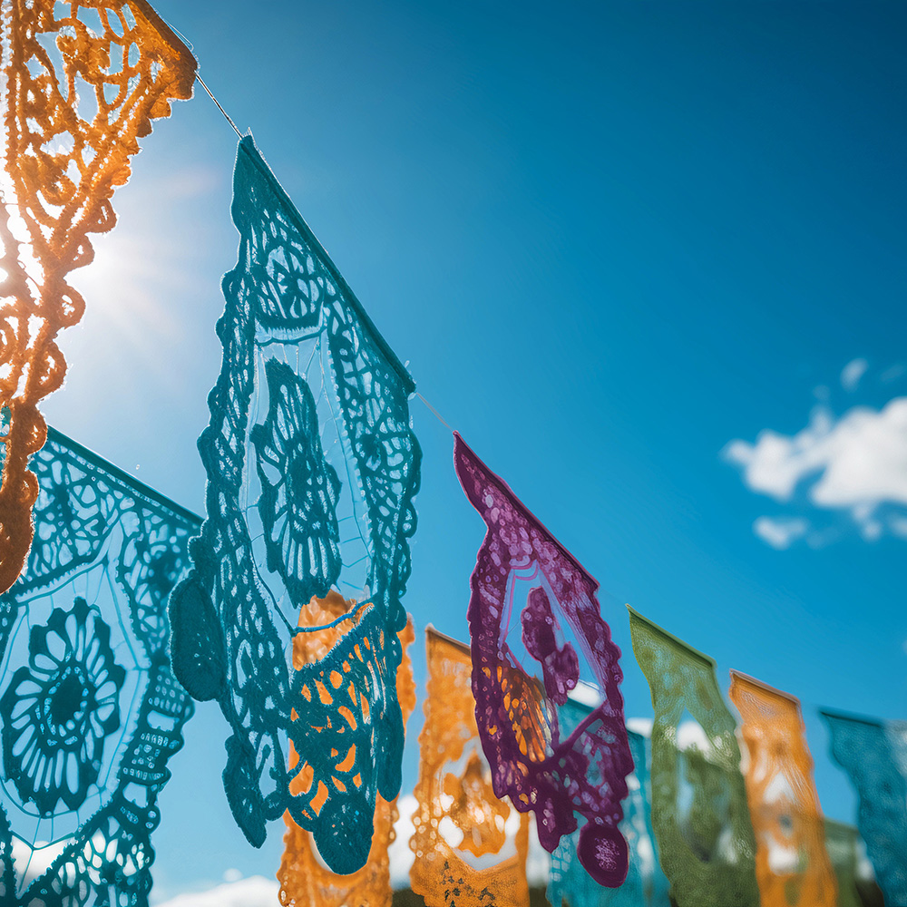 Mexican paper flags.