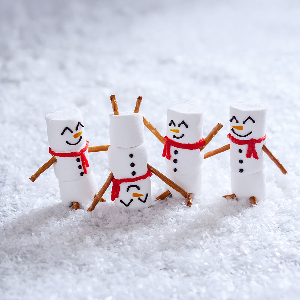Playful snowmen