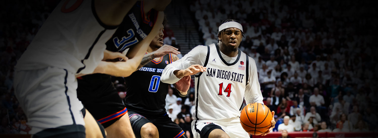 SDSU Aztecs Men's Basketball Game on court